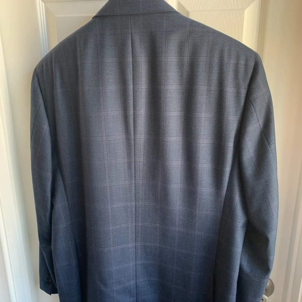 Canali Plaid Blue Sport Coat 42R - Picture 5 of 5